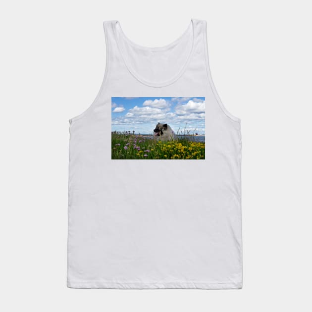 Keeshond amongst the flowers Tank Top by Violaman